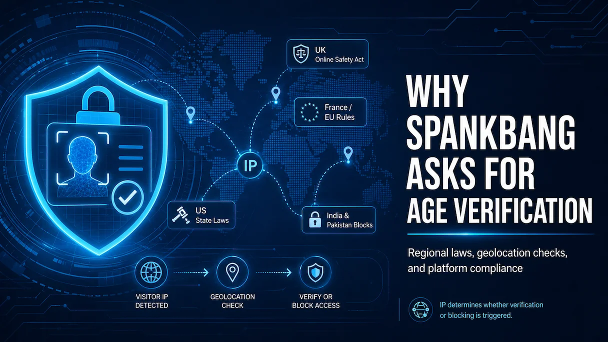 Interface moderne de vérification d'âge représentant le UK Online Safety Act et les lois étatiques américaines sur la vérification d'âge