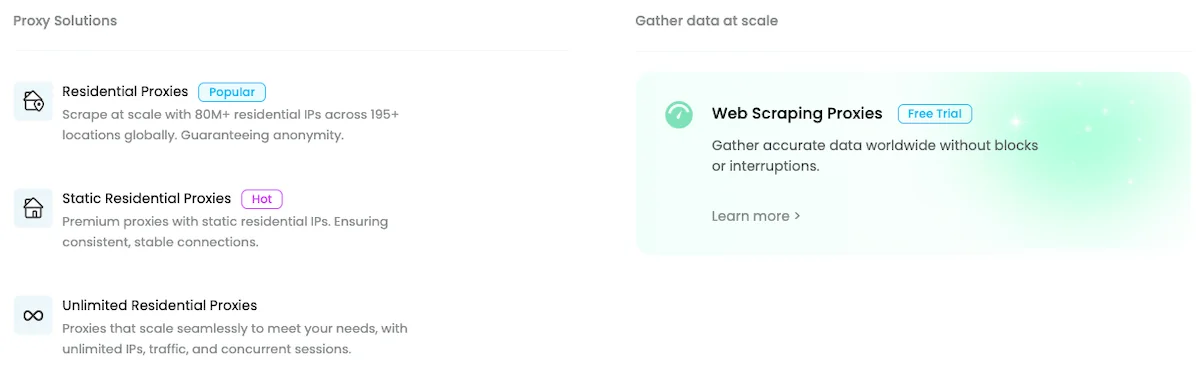 Swiftproxy-Preisstufen für Residential-, statische Residential- und unbegrenzte Proxies